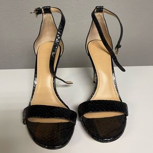 Tory Burch black snakeskin heels
